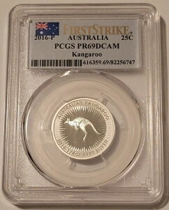�I�[�X�g�����A 2016 P 1/4�I���X �V���o�[ 25�Z���g �J���K���[ PR69 DCAM PCGS �t�@�[�X�g�X�g���C�N