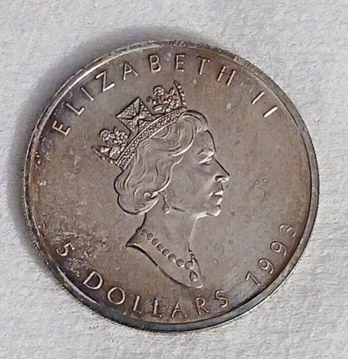 楽天市場】1993年カナダ1オンス純銀5ドル硬貨エリザベス2世 : WORLD 