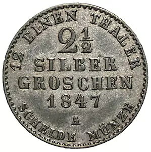 1847 hCcBby 2 1/2 ObVF Vo[ KM#255 #17388q