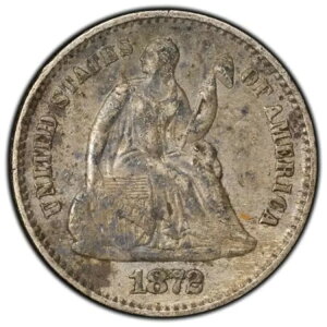 アメリカ合衆国 1872年 5セント 着席型自由の女神像 ハーフダイム銀貨
