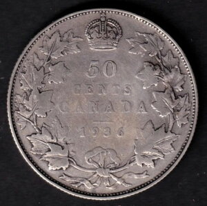 Ji_ 1936N 50Zg ܏\Zg LOW[W5 .800 Vo[ #4