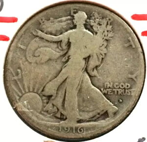 1916-D AJO 50Zg Ȑ_ n[th .900  USA (646)