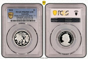 2022 �O���[�g�I�[�W�[�R�C���n���g 3 I �C���J���W �N���Q �V���o�[ $1 PCGS PR69DCAM #...