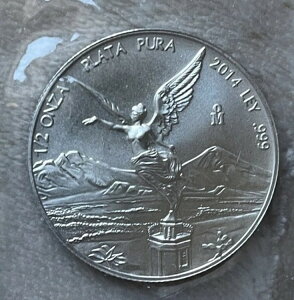 2014 Mo 1/2 オンス .999 シルバー オンザ メキシコ リベルタ - シール付き ?