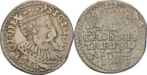 |[h Olkusz Dreigroscher Trojak 1599 Sigismund IIIAIWi RC #HD138-