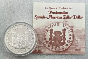 2005年オーストラリア宣言スペイン・アメリカピラードル1オンス銀貨