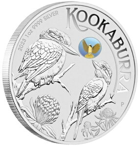 2023 ANDA メルボルン万博 ワライカワセミ 1オンス 1ドル銀貨 ヘルメットハニーイーター PRIVY