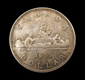 カナダ エリザベス2世 1953年戴冠式記念 銀貨 - 非常に高いグレード