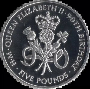 2016�N �g���X�^���E�_�E�N�[�j�� �V���o�[�v���[�t �G���U�x�X����90�΋L�O 5�|���h�d��