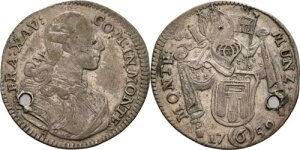 Montfort Langenargen 6 Kreuzer 1759 Franz XaverA1758-178 IWiRC #FM275-