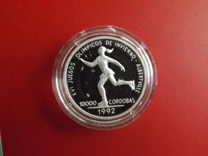 *ニカラグア 10000 コルドバ 1990 銀メダル* 冬季オリンピック 1992* フィギュアスケート (KOF4-