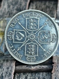 1887年 ヴィクトリア女王記念記念ヘッド シルバー フローリン、REF J 23