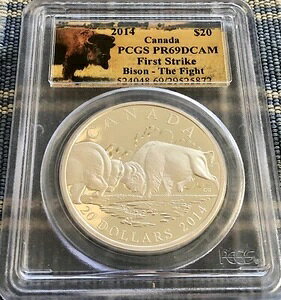 2014�N�J�i�_ 20�h�� �o�C�\�� 0.9999 1�I���X ��� - The Fight PCGS PR69 First Strike