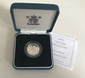 Simply Coins ~ 1999年 シルバープルーフ スコットランド ライオン 1ポンドコイン ボックス & COA