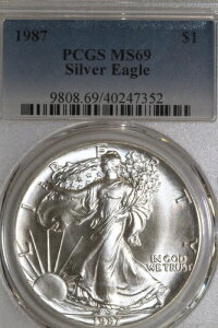 1987N AJ 1h C[O 1IX x999 PCGSO[h MS69 (40247352)
