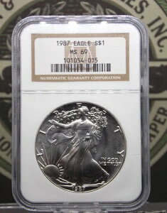 1987N AJ Vo[ C[O $1 NGC MS69 #015 East Coast Coin & Collectables, Inc.