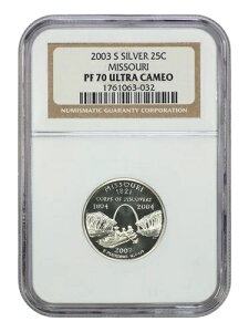 2003-S 25C �~�Y�[�� NGC PR70DCAM (�V���o�[) - ���V���g�� 50 �B 25�Z���g�d��