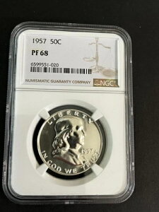1957�N �v���[�t �t�����N���� �n�[�t�_���[ NGC PF68 50�Z���g 90% ��