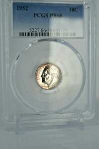 1952�N ���[�Y�x���g �V���o�[ �_�C�� PCGS �O���[�h PR66 �v���[�t�g�[�� �󏭃R�C�� ������