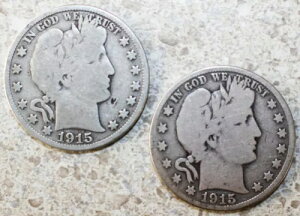 1915 D & 1915 S Vo[ o[o[ n[t h 50 Zg US ^Cv ʃRC YG