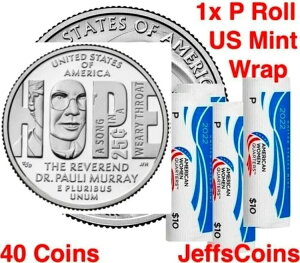 2024 P Dr. Pauli Murray US MINT ���[�� �A�����J���E�E�[�}�� �N�H�[�^�[ �݌ɂ��� 1x 40 �R�C��