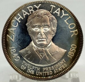 フランクリンミント 1967年 ザカリー・テイラー スターリングシルバーコインメダル トーン