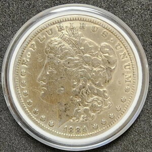 1884-P モルガン銀貨 - 1ドル硬貨 - 90%銀 - フィラデルフィア - アンサー