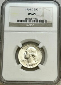 1964�N D ���V���g�� �N�H�[�^�[ 25�Z���g NGC MS 65