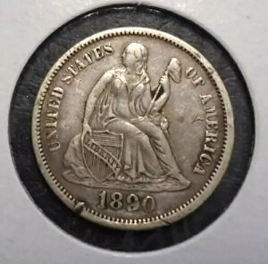 ���ɗǍD�ȏ��+/AU 1890 P ���ȃ��o�e�B �V���o�[ 10C �_�C�� ��������!