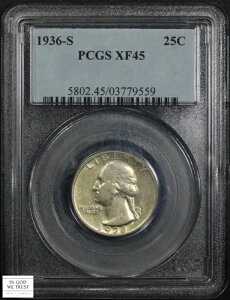 1936N S W[WEVg Vo[NH[^[ 25Zg PCGS XF 45