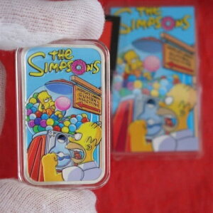 シンプソンズ「バート」ガムボール 1トロイオンス .999 ファインシルバーカラーアートバー 100個入り COA