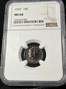 1937N }[L[_C MS66 FB NGC S[WXȃJtg[jO