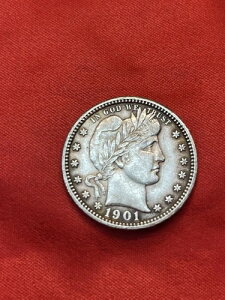1901�N P �o�[�o�[ �V���o�[ �N�H�[�^�[ 25�Z���g 90% �t�B���f���t�B�A������ XF �ڍ�