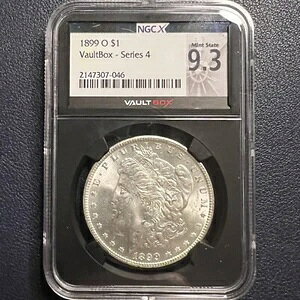 1899 O モルガン シルバー ダラー NGCx 9.3 ボールトボックス シリーズ 4 ブラック コア MS 63