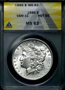 1886-P 1hK tBftBA ANACS MS 63 VAM-1C zbg50 CC424