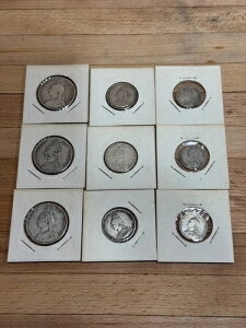 銀貨 3枚セット フローリン 3枚 シリング 3枚 6ペンス硬貨 3枚 1887-1892 SC020