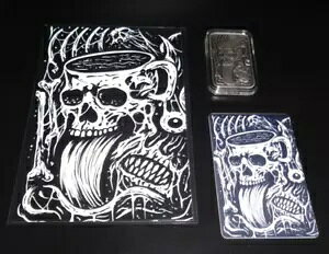 ホラー ゾディアック アクエリアス ナイトメア メタル 1オンス .999 ファインシルバー アートバー COA カプセル