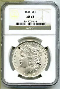 1888�N �����K����� NGC MS 63 �F�� $1 �t�B���f���t�B�A������ - B119