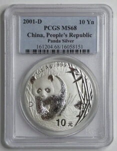 2001-D  10 p_ F PCGS MS68 1IX .999 