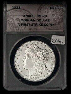 2023年 1ドル モルガン銀貨 - ファーストストライク - ANACS MS 70 - SKU-X5700