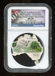 2013N P I[XgA $1 n}V[Y - PLATYPUS J[ [X NGC MS70 1IX