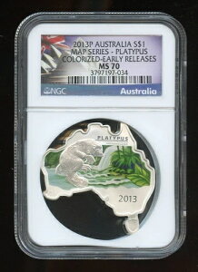 2013N P I[XgA $1 n}V[Y - PLATYPUS J[ [X NGC MS70 1IX