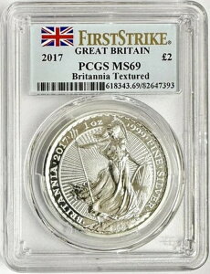 2017�N �p�� �u���^�j�A �e�N�X�`���[�h PCGS MS69 �t�@�[�X�g�X�g���C�N ***�g�b�v�|�b�v***