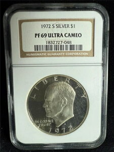 1972N S AC[n[ IKE x Vo[ 1h PF69 EgJI UCAM NGC SKU 3768