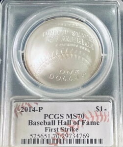 2014-P PCGS MS 70 �싅�a������t�@�[�X�g�X�g���C�N �V���o�[�h���R�C�� 1�h��