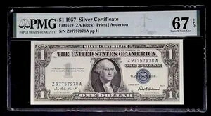 1957N 1h⌔ VAԍ Z97757978A ZAubN PMG 67 EPQ Supurb