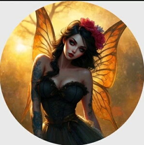 1オンス .999 シルバー ヘイリーバグ ミント アンバー エクリプス カラーアート ラウンド フェアリーガール #1