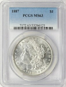 1887�N �����K����� 1�h�� PCGS MS63