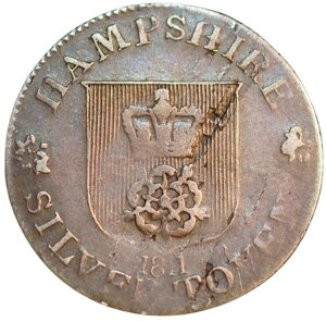 イングランド・ハムシャー州、貿易促進のための6ペンス1811年銀貨トークン8739EH