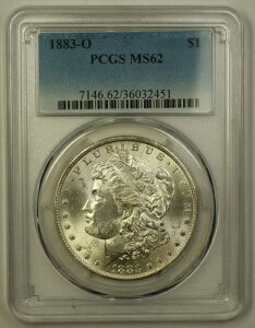 1883-O ���[�K�� �V���o�[�h�� 1�h���R�C�� PCGS MS-62 �u�����A���g �A���T�[�L�����[�g BU (19) B